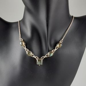 Silver 925 and Labradorite Necklace
